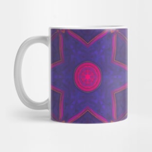 Mosaic Kaleidoscope Flower Purple Yellow and Pink Mug